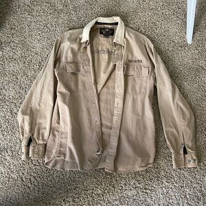 Harley Davidson tan button jacket